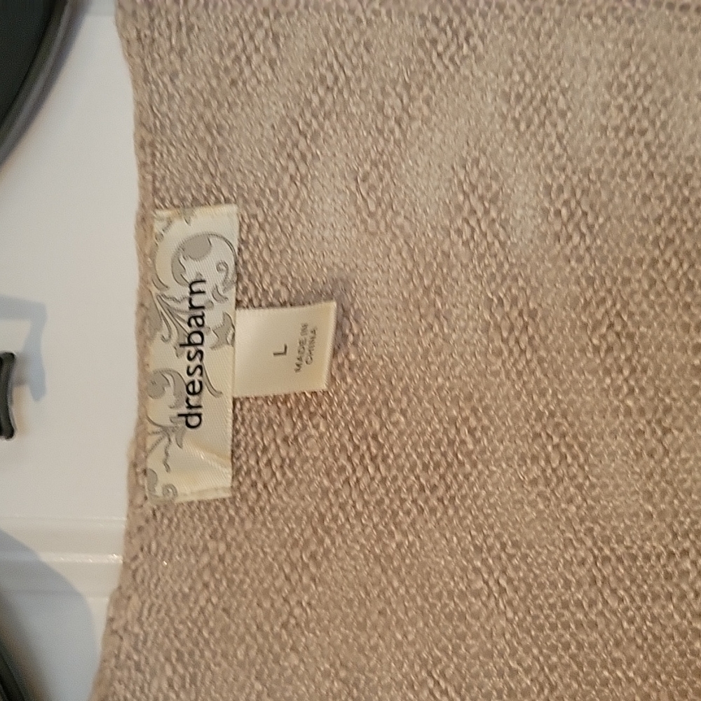Cardigan tan in color and Large size